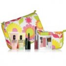 Clinque Bonus Travel-Sized 7 pcs set: Moisture Surge, Square Compact, Lipstick, Loti