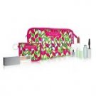 Clinique Travel Set Trina Turk Pink and Green Leaves 6 Piece Set