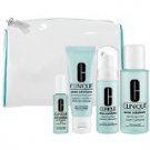 Clinique Acne Solutions 4 Piece Kit: cleanser, clarifying lotion, oil-free moisturizer, spot