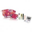 Clinique Pink Floral Makeup Travel 7 Pieces Set 7 Pcs Set