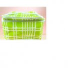 CLINIQUE GREEN & WHITE SQUARE PATTERN DESIGN MAKEUP BAG