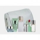 Clinique 2013 Spring 7 pcs beauty essentials with Silver Sparkle Cosmetics Bag *NEW*