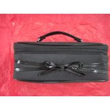 NEW! Lancome Black LARGE Train Case Makeup Cosmetic Bag