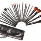 Shany Leather Pouch Makeup Brush Set 24 pc