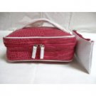 Lancome 2 Hot Pink Train Case & Purse Set