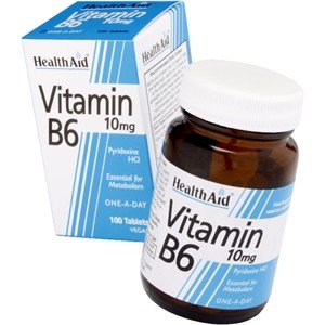 HealthAid Vitamin B6 (Pyridoxine HCl) 10mg 100 tablets