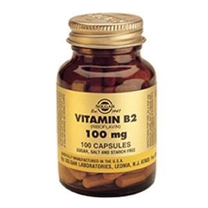Solgar Vitamin B2 100 mg Vegetable Capsules (Riboflavin) 100 capsules