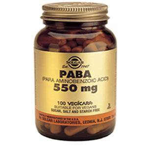 Solgar PABA 550 mg Vegetable Capsules 100 vegicaps