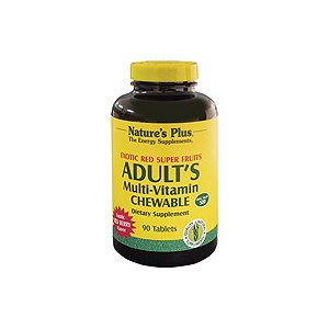Natures Plus Adult's Multi-Vitamin Chewable Exotic Red Super Fruits 90 Tabs
