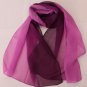 Silk Feeling Chiffon Oblong Scarf Gradient Violet ~ Fast Delivery as Air Lettermail