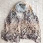 Silk Blend Chiffon Scarf Rectangle Oblong Floral Gift ~ Fast Delivery as Air Lettermail