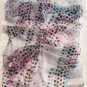Silk Feeling Chiffon Oblong Scarf Little Squares ~ Fast Delivery as Air Lettermail