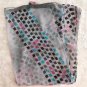 Silk Feeling Chiffon Oblong Scarf Little Squares ~ Fast Delivery as Air Lettermail