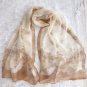 Gift 100% Silk Feeling Chiffon Oblong Scarf Floral ~ Fast Delivery as Air Lettermail