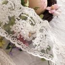 3.15" x 1 yd Lace Trim Ivory Embroidered Floral Mesh ~ Fast Delivery as Air Lettermail 3.15" x 1 yd Lace Trim Ivory Embroidered Floral Mesh ~ Fast Delivery as Air Lettermail