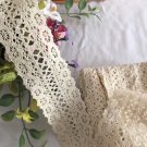 1.8" x 4 yds Trim Crocheted Cotton Ivory ～ Fast Delivery as Air Lettermail