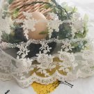 8.9" x 1 yd Lace Trim Embroidered Floral White Off-White Wedding ~ Fast Delivery as Air Lettermail 8.9" x 1 yd Lace Trim Embroidered Floral White Off-White Wedding ~ Fast Delivery as Air Lettermail