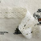1.2" x 2.5 yds Crocheted Cotton Trim White ～ Fast Delivery as Air Lettermail