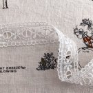 1.18" x 1 yd Lace Trim Eyelet Embroidered Floral White ～ Fast Delivery as Air Lettermail