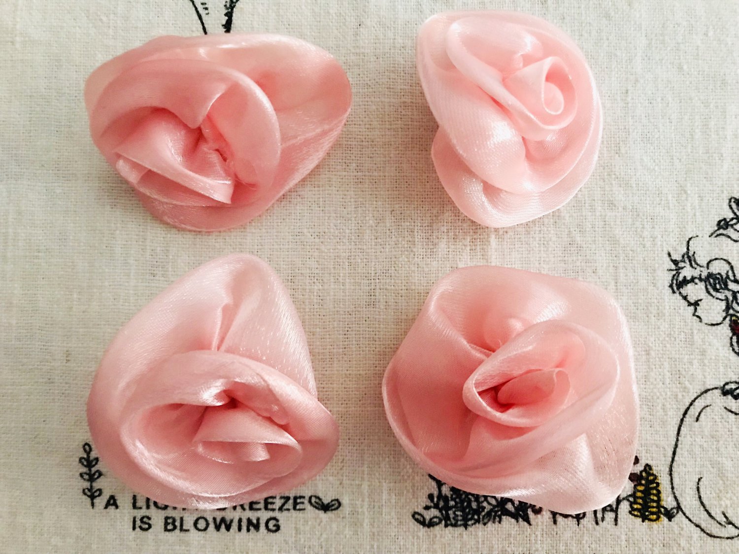 10 pcs 1.77" AppliquÃ© Patch 3D Flowers Peach ï½� Fast Delivery as Air Lettermail