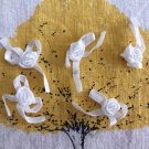 10 pcs 0.9" Flowers White Ribbon Bow Appliqué ~ Fast Delivery as Air Lettermail 10 pcs 0.9" Flowers White Ribbon Bow Appliqué ~ Fast Delivery as Air Lettermail