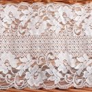 5.98" x 1.2 yds Elastic Lace Trim Stretch Floral White ～ Fast Delivery as Air Lettermail