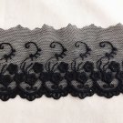 2.75" x 1.5 yds Lace Trim Black Embroidered Floral Mesh ~ Fast Delivery as Air Lettermail 2.75" x 1.5 yds Lace Trim Black Embroidered Floral Mesh ~ Fast Delivery as Air Lettermail