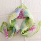 23" Silk Feeling Chiffon Neck Head Scarf Wrap "Blooming Flowers in Spring" - Fast Shipping 23" Silk Feeling Chiffon Neck Head Scarf Wrap "Blooming Flowers in Spring" - Fast Shipping