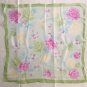 23" Silk Feeling Chiffon Neck Head Scarf Wrap "Blooming Flowers in Spring" - Fast Shipping