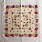 Gift 22'' Silk Feeling Chiffon Neck Head Scarf Wrap "Roses Garlands" minor defects - Fast Shipping