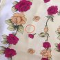 Gift 22'' Silk Feeling Chiffon Neck Head Scarf Wrap "Roses Garlands" minor defects - Fast Shipping