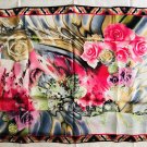 Gift 32" 100% Silk Scarf Wrap Bandana Kerchief Floral ～ Fast Delivery as Air Lettermail