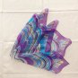 19" Silk Feeling Chiffon Scarf Wrap Blooming Purple Blue Yellow ~ Fast Delivery as Air Lettermail