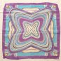 19" Silk Feeling Chiffon Scarf Wrap Blooming Purple Blue Yellow ~ Fast Delivery as Air Lettermail