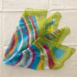 Gift 20" Silk Feeling Scarf "Waves" Wrap Striped ~ Fast Delivery as Air Lettermail