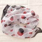 Gift 19" Silk Feeling Chiffon Scarf Wrap Polka Dots ~ Fast Delivery as Air Lettermail Gift 19" Silk Feeling Chiffon Scarf Wrap Polka Dots ~ Fast Delivery as Air Lettermail