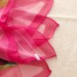 19" Silk Feeling Chiffon Scarf Wrap Floral & Leaves Gift ~ Fast Delivery as Air Lettermail