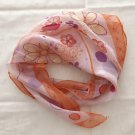 20" Silk Feeling Chiffon Scarf Wrap Blooming Flowers ～ Fast Delivery as Air Lettermail