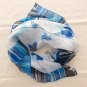 Gift 23" Chiffon Neck Head Scarf Wrap "Blue Leaves on Twigs" &iuml;&frac12;� Fast Delivery as Air Lettermail