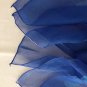 Gift 23" Chiffon Silk Scarf Wrap Blue Blooming Flower ~ Fast Delivery as Air Lettermail
