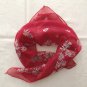 20" Silk Blend Scarf Wrap Red White Green Floral Gift ~ Fast Delivery as Air Lettermail