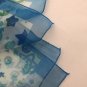 Gift 23" Chiffon Neck Head Scarf Wrap Blue Stars ~ Fast Delivery as Air Lettermail