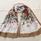 Silk Feeling Chiffon Rectangle Scarf Floral Gift ~ Fast Delivery as Air Lettermail Silk Feeling Chiffon Rectangle Scarf Floral Gift ~ Fast Delivery as Air Lettermail