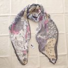 Gift Silk Blend Scarf Chiffon Triangle & Rectangle Floral ～ Fast Delivery as Air Lettermail