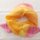 23" Silk Feeling Chiffon Scarf Wrap Yellow Purple Checkered Gift ~ Fast Delivery as Air Lettermail 23" Silk Feeling Chiffon Scarf Wrap Yellow Purple Checkered Gift ~ Fast Delivery as Air Lettermail