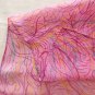Silk Feeling Chiffon Scarf "Fireworks" Pink Rectangle Gift ~ Fast Delivery as Air Lettermail