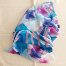 25" Silk Feeling Scarf Wrap Kerchief Floral Striped Gift ～ Fast Delivery as Air Lettermail