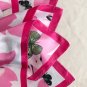 20" Silk Feeling Square Scarf Wrap Pink Butterfly Floral ~ Fast Delivery as Air Lettermail