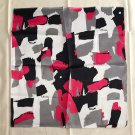 20" Faux Silk Scarf Wrap Kerchief Black Pink Squares ~ Fast Delivery as Air Lettermail 20" Faux Silk Scarf Wrap Kerchief Black Pink Squares ~ Fast Delivery as Air Lettermail