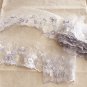 3" x 1.1 yds Lace Trim Embroidered Violet White Floral Mesh ~ Fast Delivery as Air Lettermail